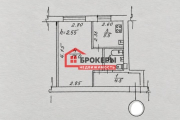 1-к квартира, 35 м², 1/5 эт.